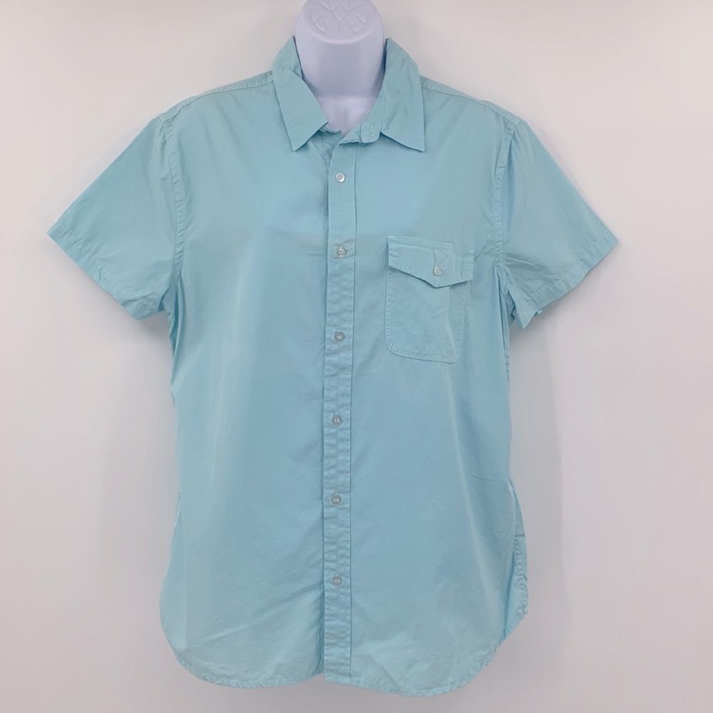 Save Khaki United Poplin‎ Short Sleeve Work Shirt Sz L NWT